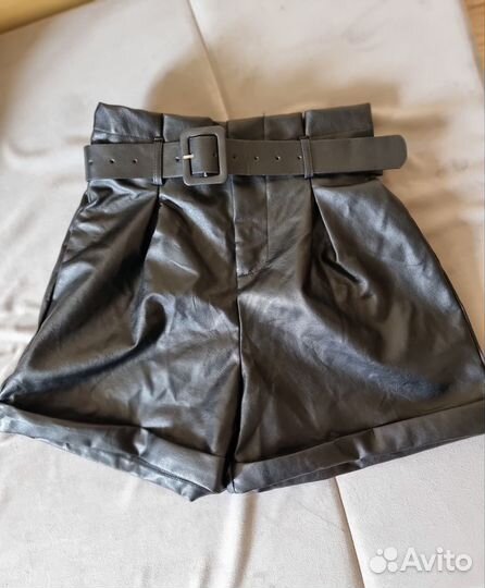 Шорты женские кожаные 44 новые