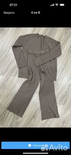 Теплый вязаный костюм