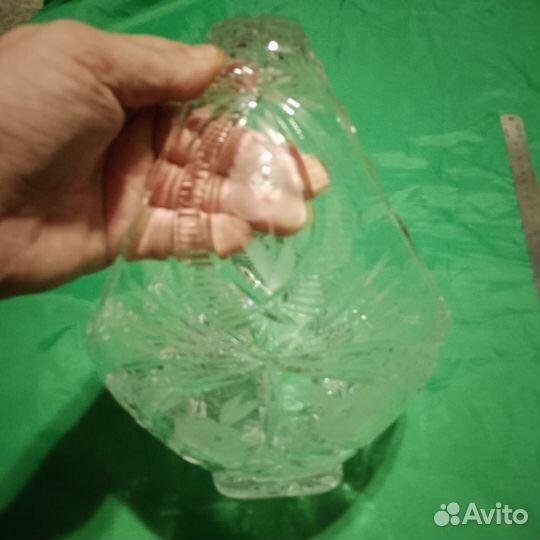 Ваза хрусталь корзина богемия