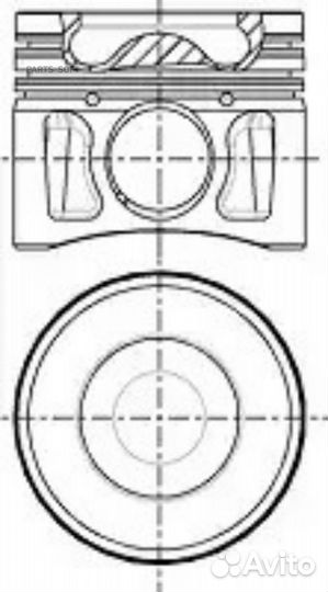 Nural 87-427700-40 Поршень dm.86.00x2.0x2.0x2.0 ST
