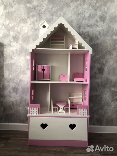 Кукольный домик для барби + мебель