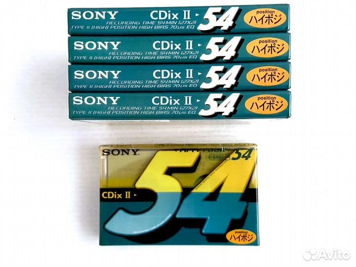 Аудиокассета кассета Sony CDix II 54 - 1997 г
