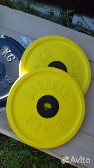 Диски Евро-классик Цветные MB Barbell блины Новые