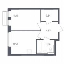 1-к. квартира, 32,9 м², 2/9 эт.