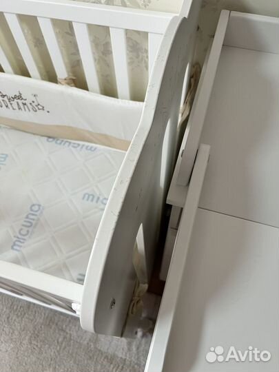 Детская кроватка micuna и пеленальный fiorellino