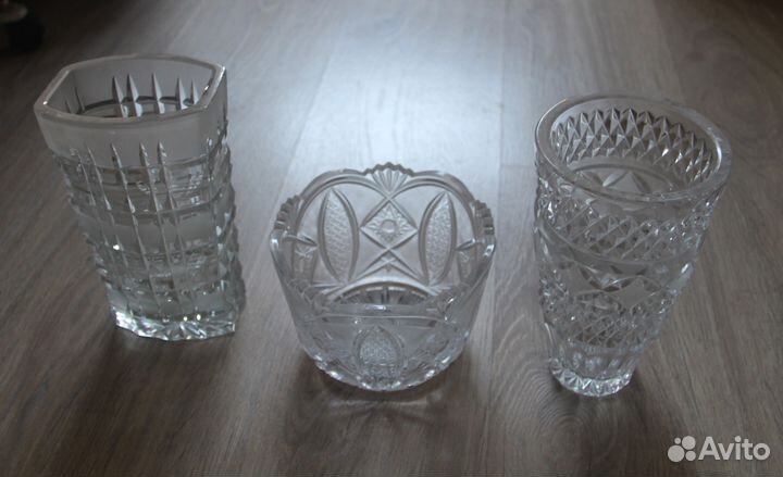 Хрустальные вазы и салатники производства СССР