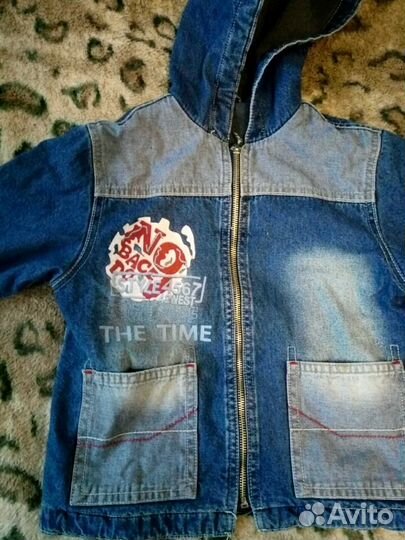 Джинсовый комбинезон с курткой