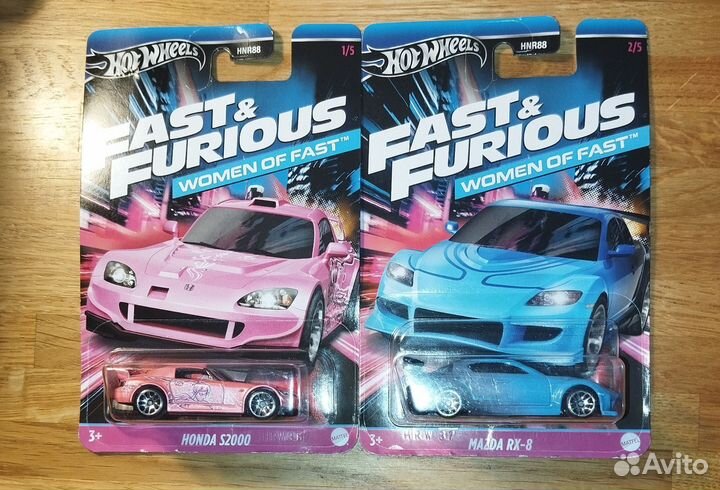 Hot Wheels Women of fast (Honda s2000,Mazda rx-8)