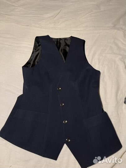 Жилетка школьная синяя