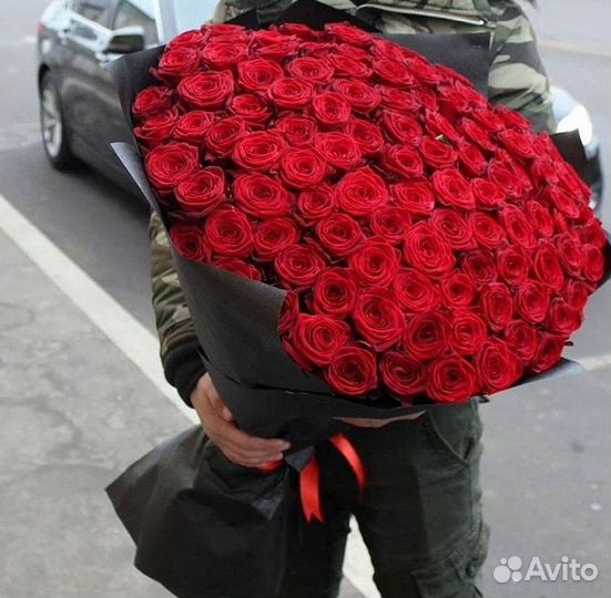 Длинные высокие розы 110 150 160 180 200 см