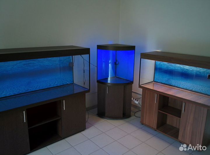 Аквариум 540 свет, биофильтр, фон, тумба