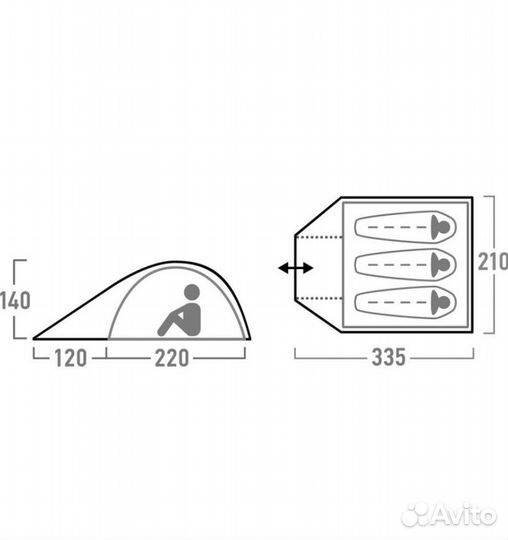 Палатка туристическая 3 местная аренда