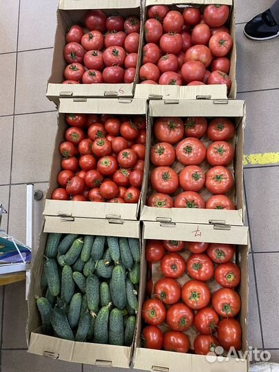 Фермерские продукты огурец помидор