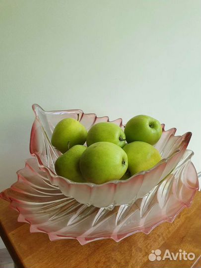 Ваза конфетница чешское стекло