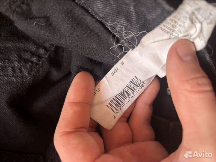 Джинсы slim fit черные