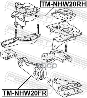 Подушка двигателя передняя TM-NHW20FR Febest