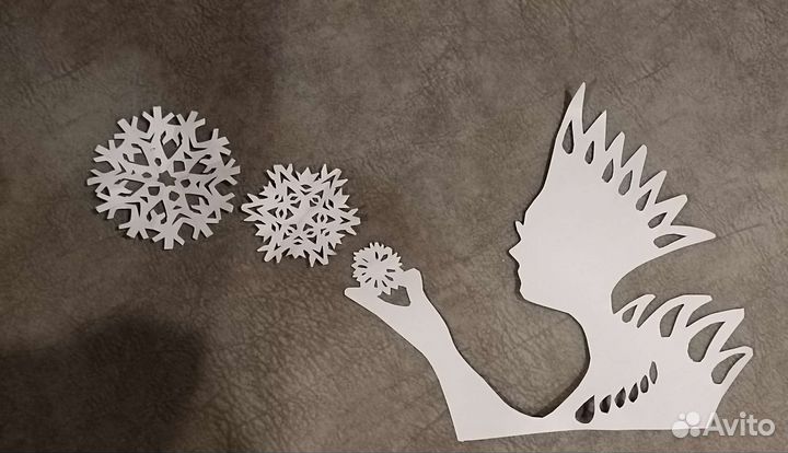 Украшения на окна новый год Эльза снежная королева