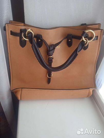 Сумка натуральная кожа бежевая