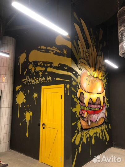 Граффити оформление. Роспись стен. Дизайн