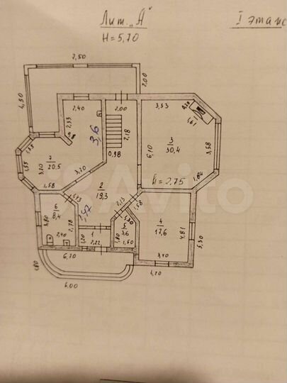 Коттедж 315 м² на участке 6 сот.