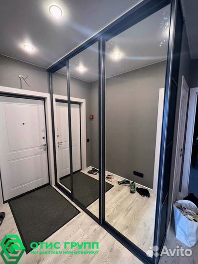 Раздвижные стеклянные перегородки для шкафа купе