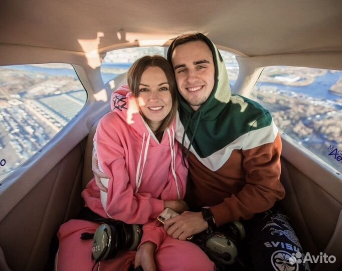 Полет на самолете над Нижним Новгородом