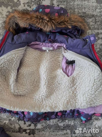Зимний костюм для девочки 92