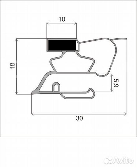 Резина для холодильников Атлант 100*55 и 70*55 см