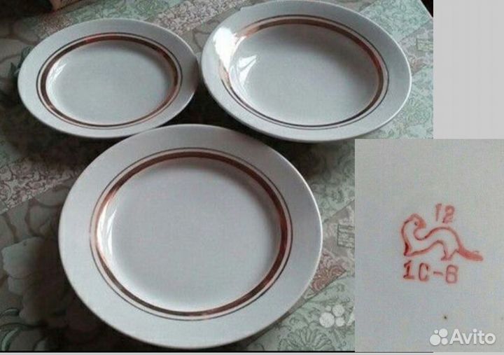 Старинные тарелки, сахарницы, молочник СССР