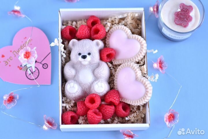 Набор мыла Мишка в малине