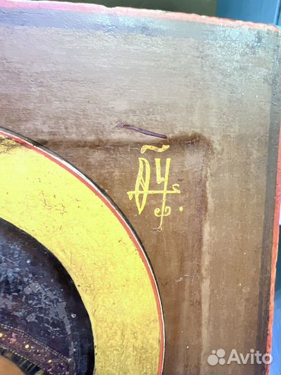 Икона старинная Казанской Божией Матери