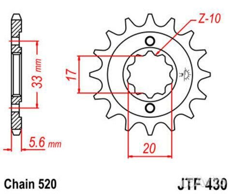 Звезда ведущая JTF430 14