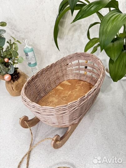 Санки плетеные