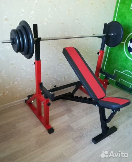 Набор для жима Викинг скамья стойки штанга