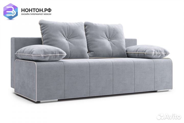 Диван еврокнижка Лестер серый