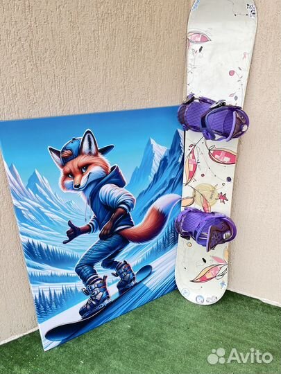 Сноуборд 146 Nidecker и крепления