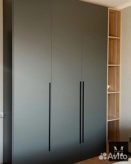 Шкаф распашной с фрезерованными фасадами