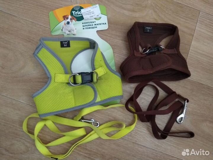 Шлейка размеры S и М с поводком