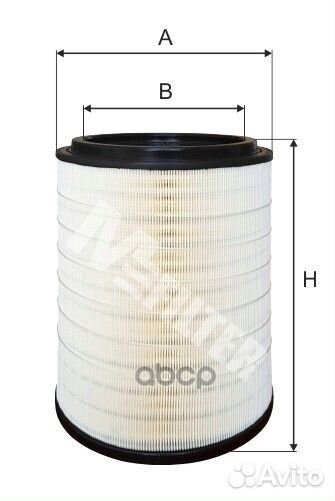 A862 фильтр воздушный H390 D247 d160DAF LF45