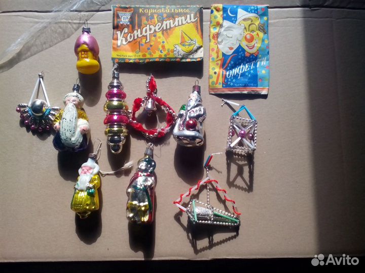 Ёлочные игрушки из стекла СССР 50-60 г