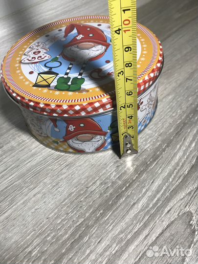 Банка для печенья Дед Мороз металл