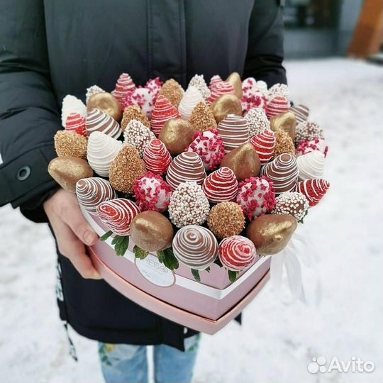 Клубника в шоколаде, Букеты с клубникой