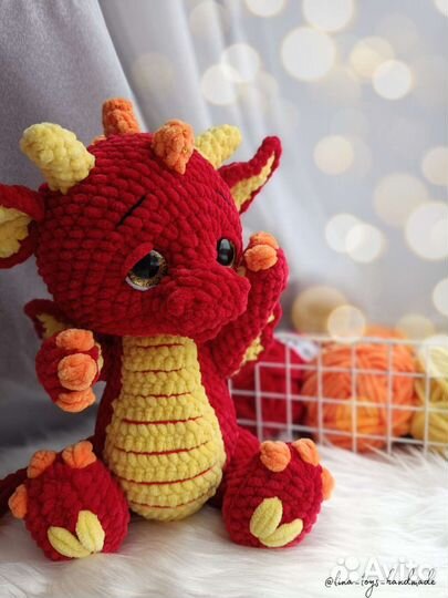 Вязаный дракоша. Игрушки ручной работы. Амигуруми