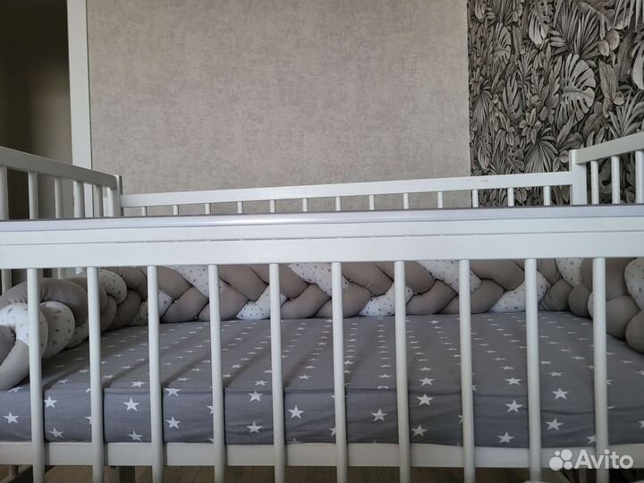 Бортик косичка в кроватку