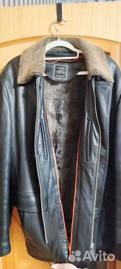 Мужская кожаная зимняя куртка