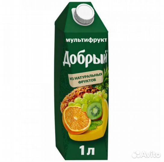 Сок Добрый Мультифрукт 1л Мултон