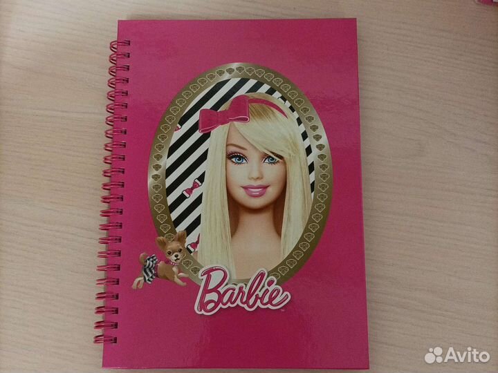 Блокнот Барби,карандаш,трафарет