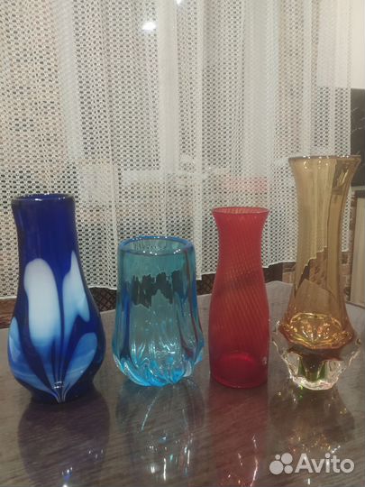 Ваза цветное стекло
