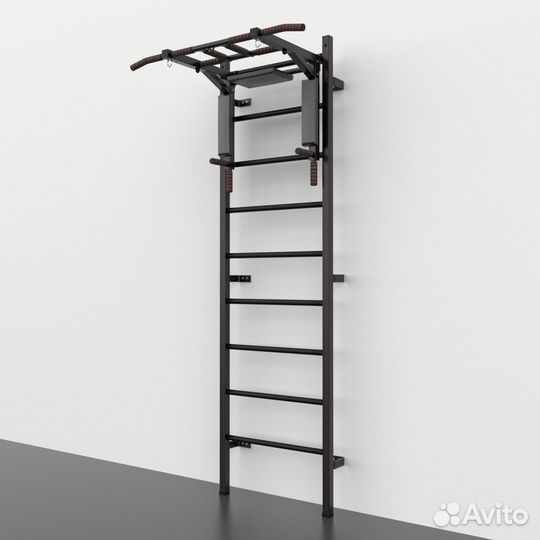 Шведская стенка + Турник Мультихват, Черная