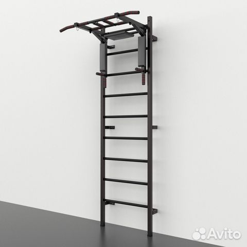 Шведская стенка + Турник Мультихват, Черная